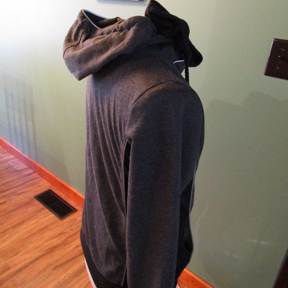 Mens medium Of all Threads Hoodie with Mock turtleneck Black/Gray - Picture 8 of 13